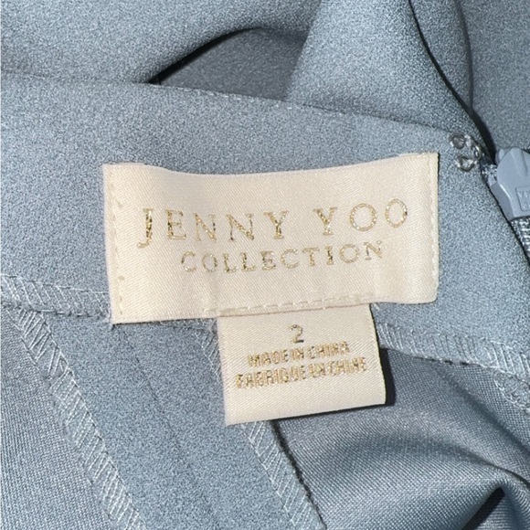 Jenny Yoo Collection Petra Dusty Mayan Blue Halter Neck Maxi Dress Size 2‎ - Picture 5 of 10